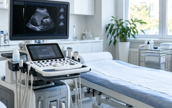 Aparat ultrasonograficzny w gabinecie diagnostycznym